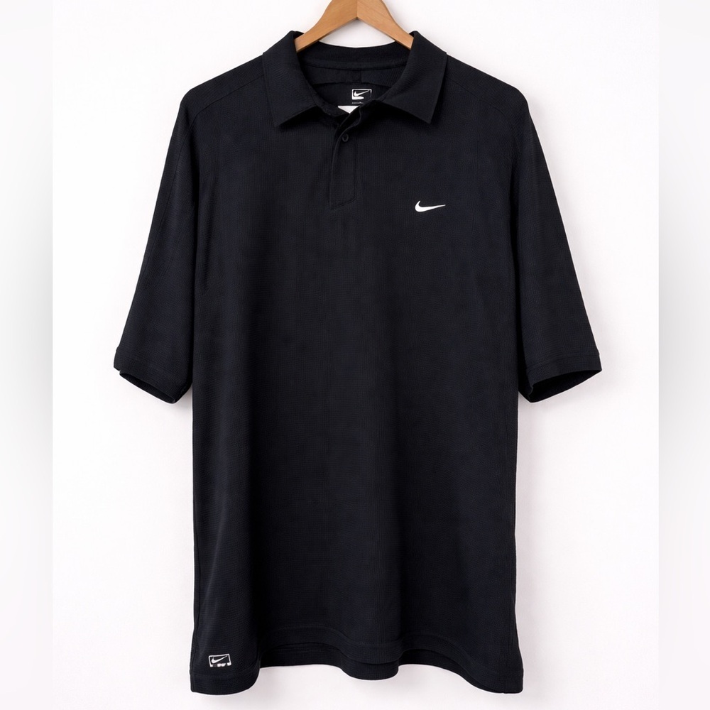 Nike Performance Black Polo Shirt Men’s XL Athletic Dri-Fit Golf